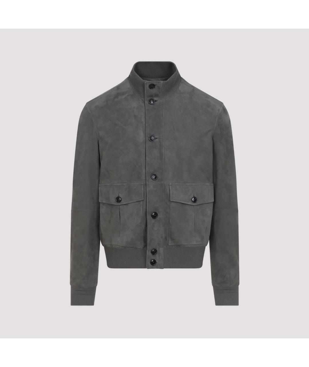 ZEGNA Антрацитовая замшевая куртка, фото 2