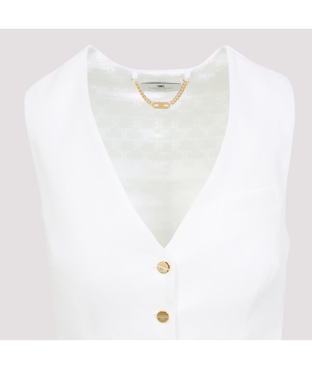 ELISABETTA FRANCHI Льняная жилетка, фото 3