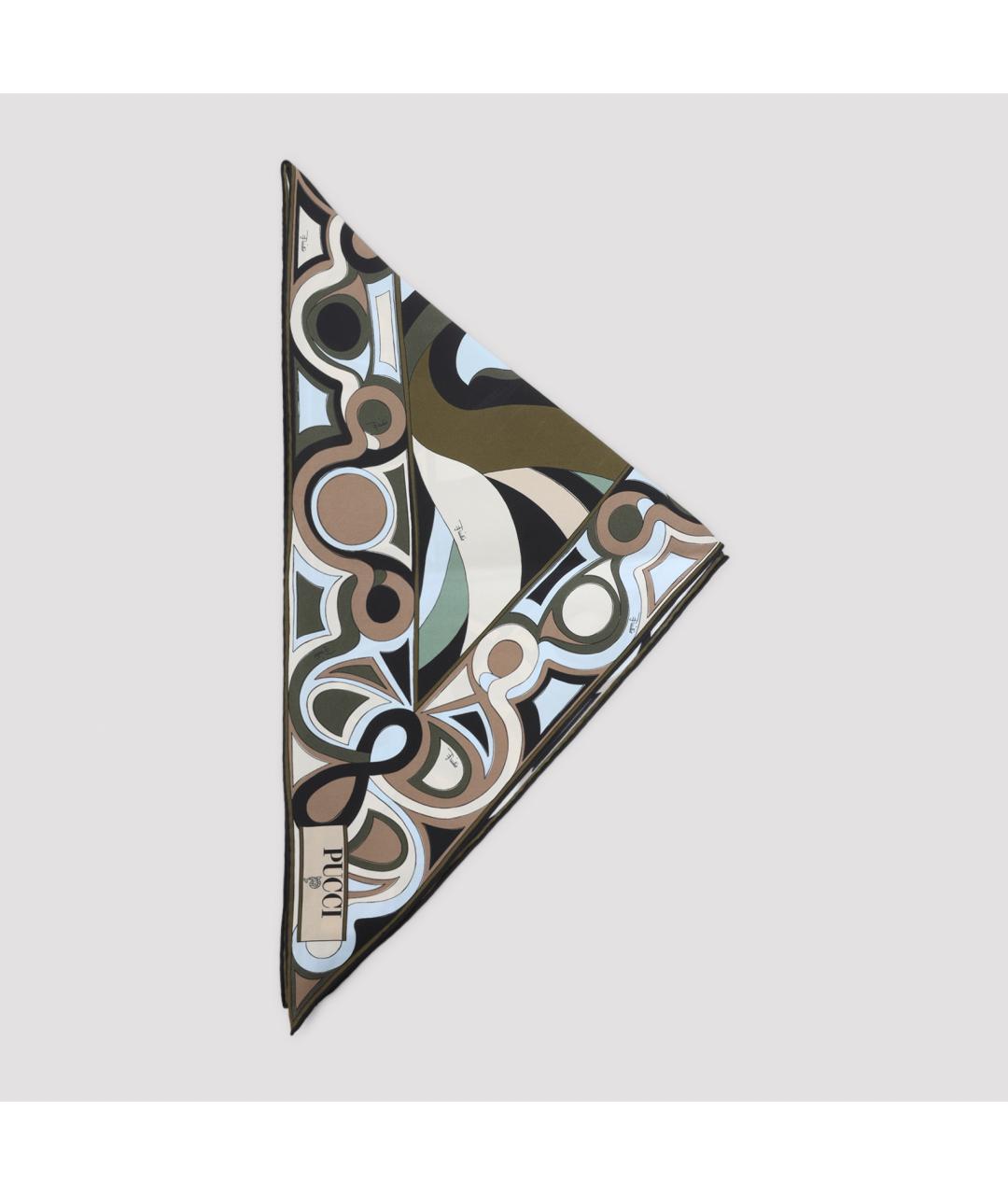 PUCCI Синий шелковый платок, фото 2