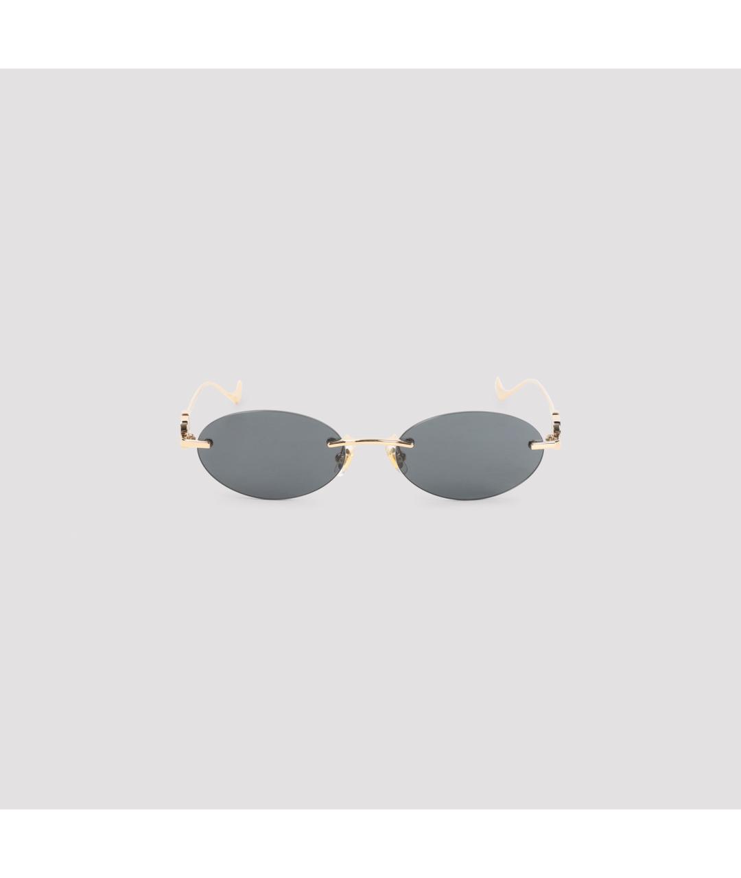 VALENTINO Золотые металлические солнцезащитные очки, фото 2