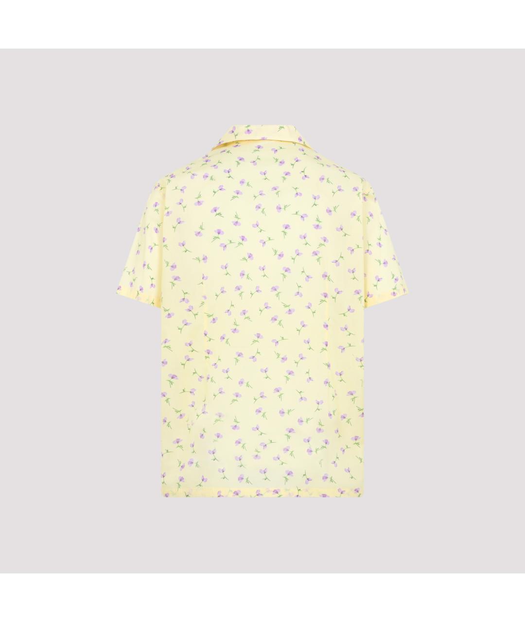 JIL SANDER Желтая хлопковая кэжуал рубашка, фото 2