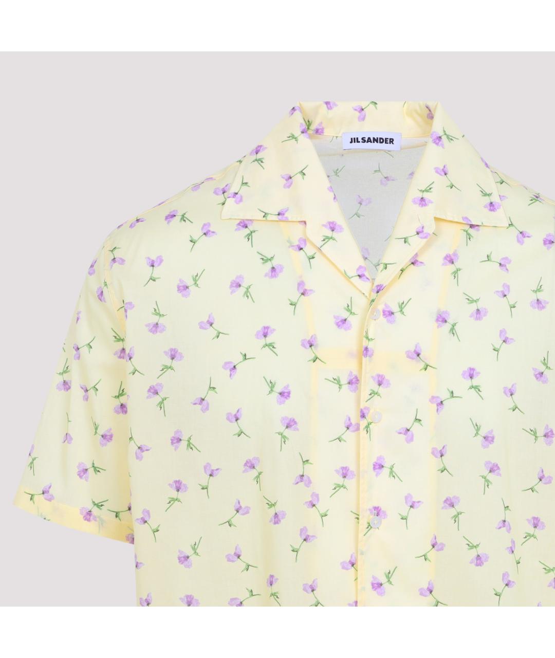 JIL SANDER Желтая хлопковая кэжуал рубашка, фото 3