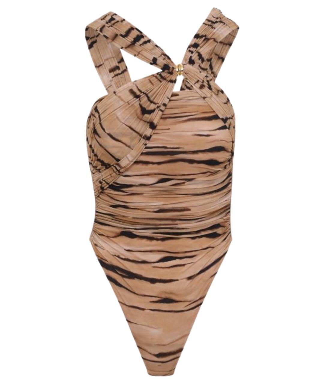 ELISABETTA FRANCHI Бежевая полиамидовая блузы, фото 1