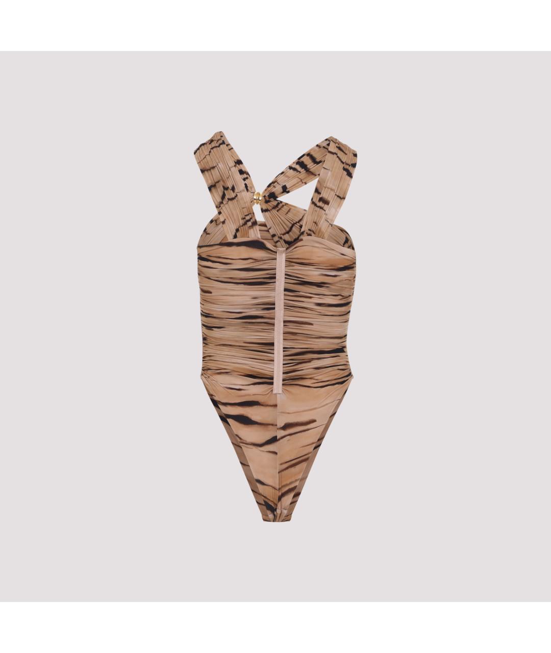 ELISABETTA FRANCHI Бежевая полиамидовая блузы, фото 2