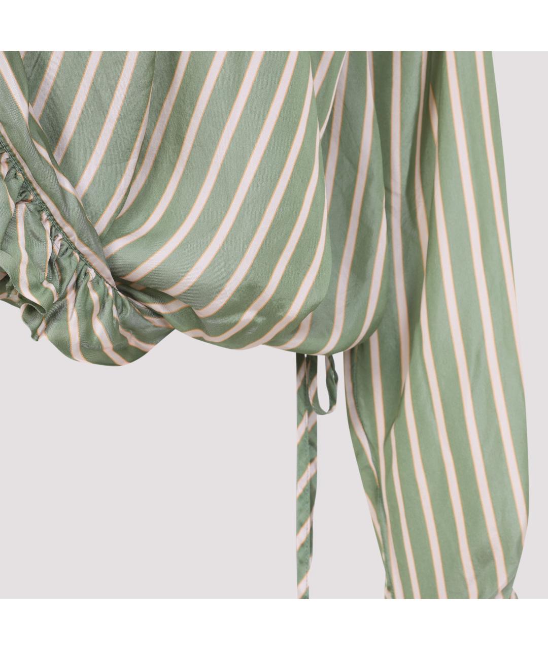 DRIES VAN NOTEN Зеленая вискозная блузы, фото 4