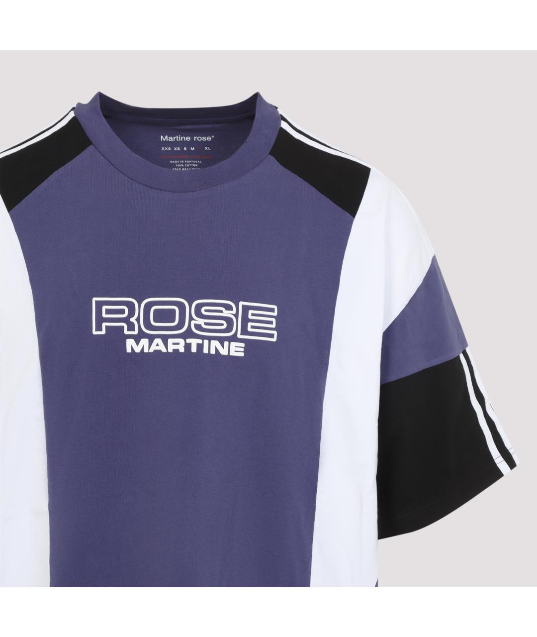 MARTINE ROSE Фиолетовая хлопковая футболка, фото 3