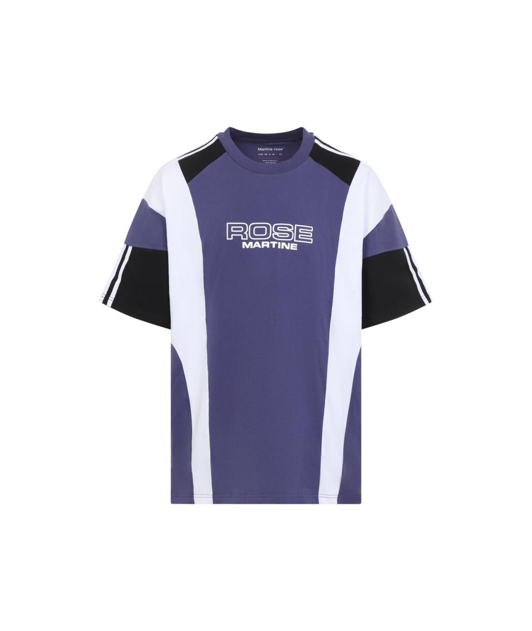 MARTINE ROSE Фиолетовая хлопковая футболка, фото 1