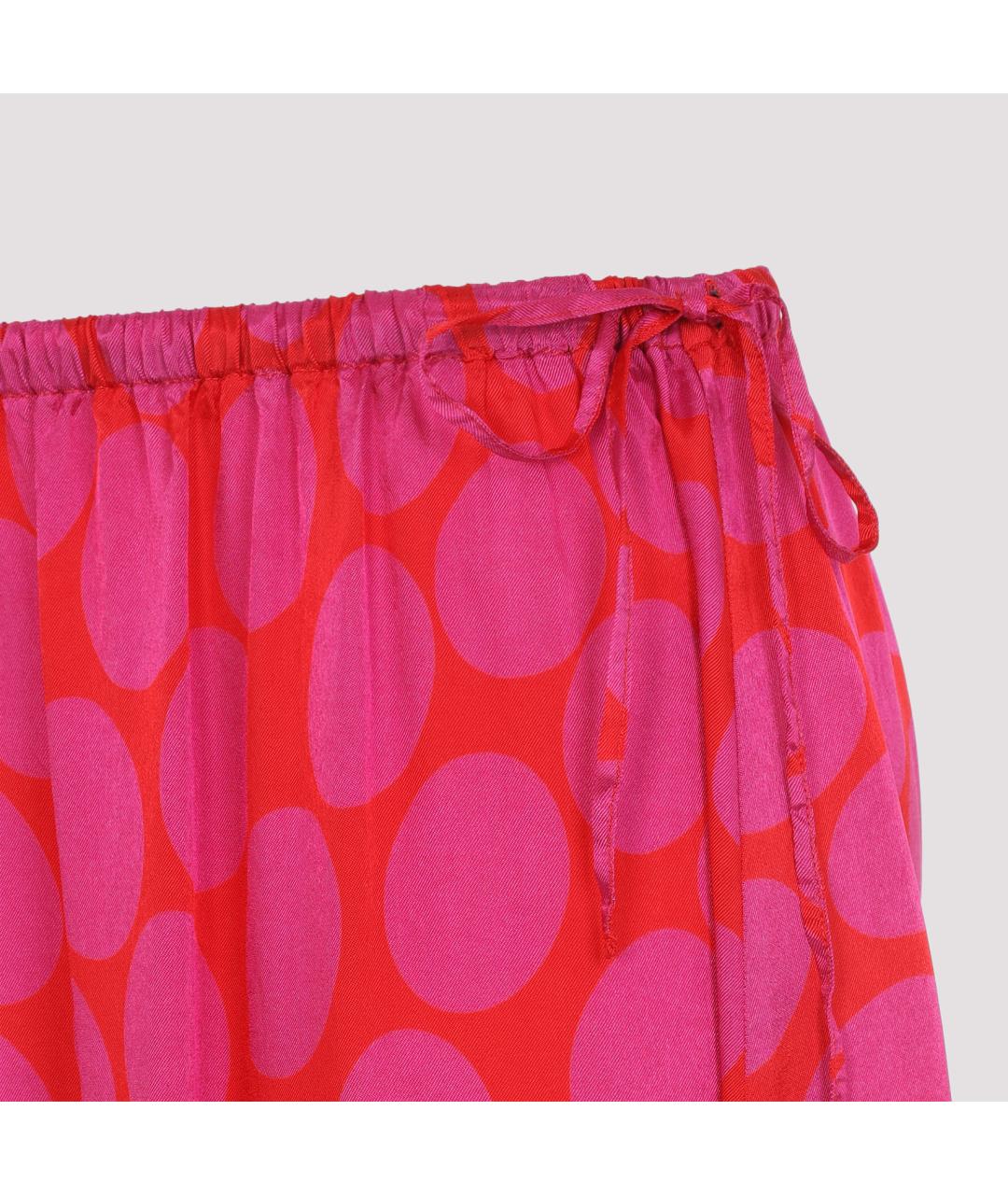 DRIES VAN NOTEN Фуксия вискозная юбка миди, фото 3
