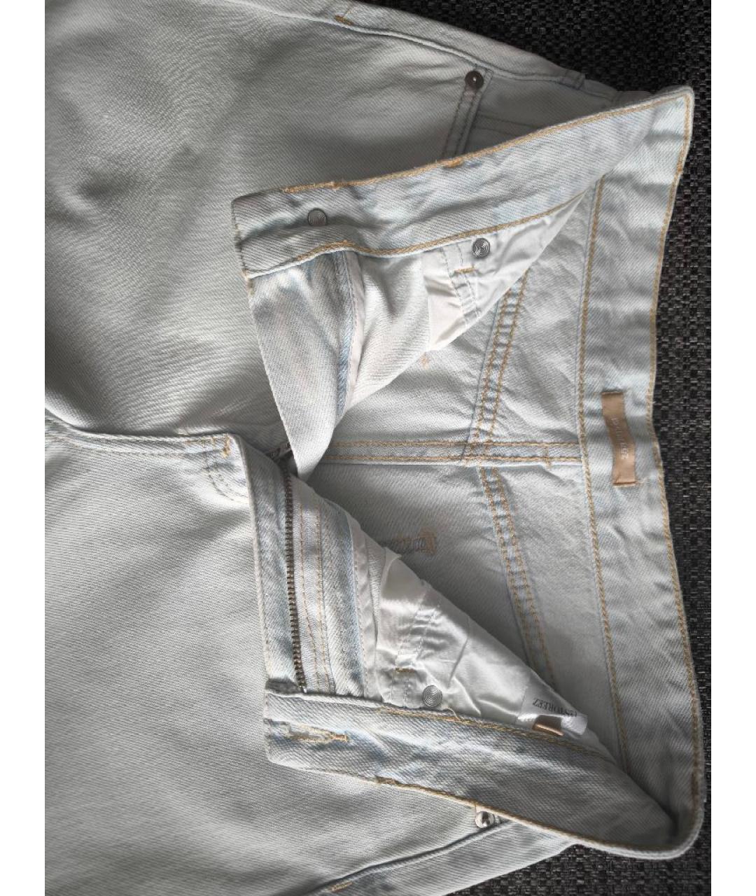 12 STOREEZ Голубые хлопковые прямые джинсы, фото 3