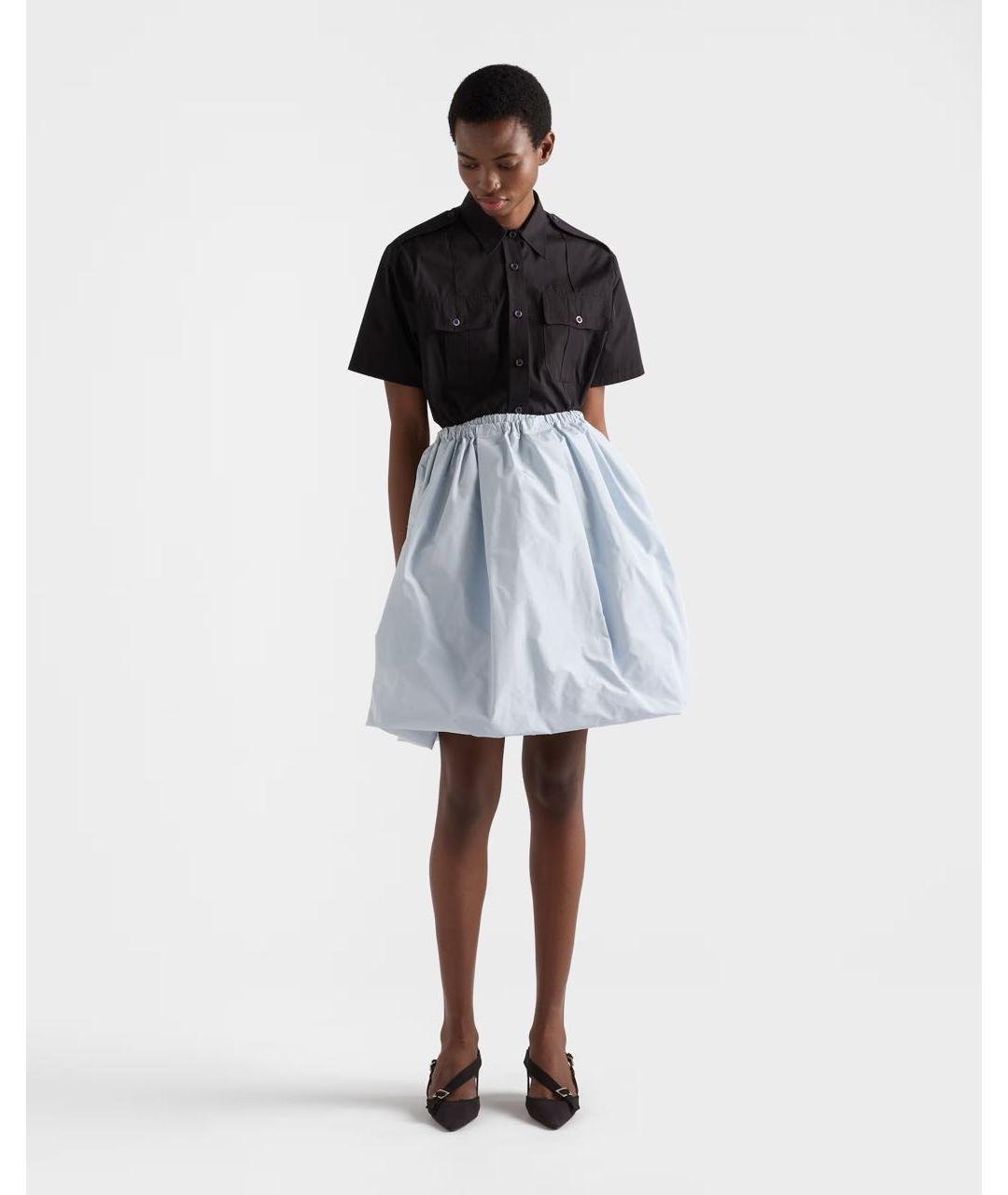 PRADA Голубая юбка миди, фото 2