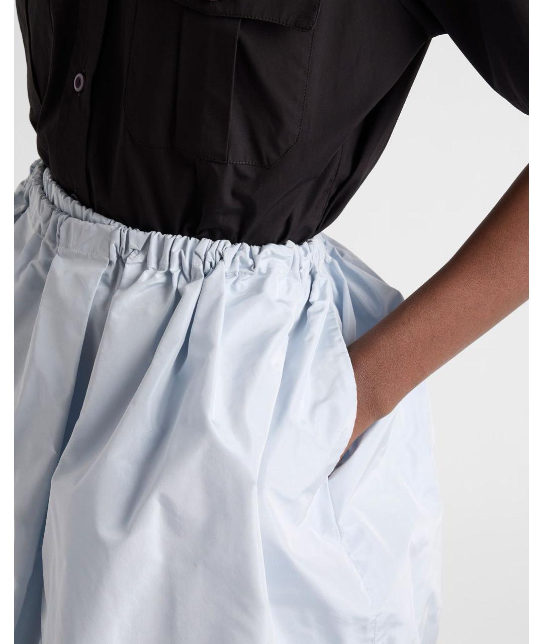 PRADA Голубая юбка миди, фото 4