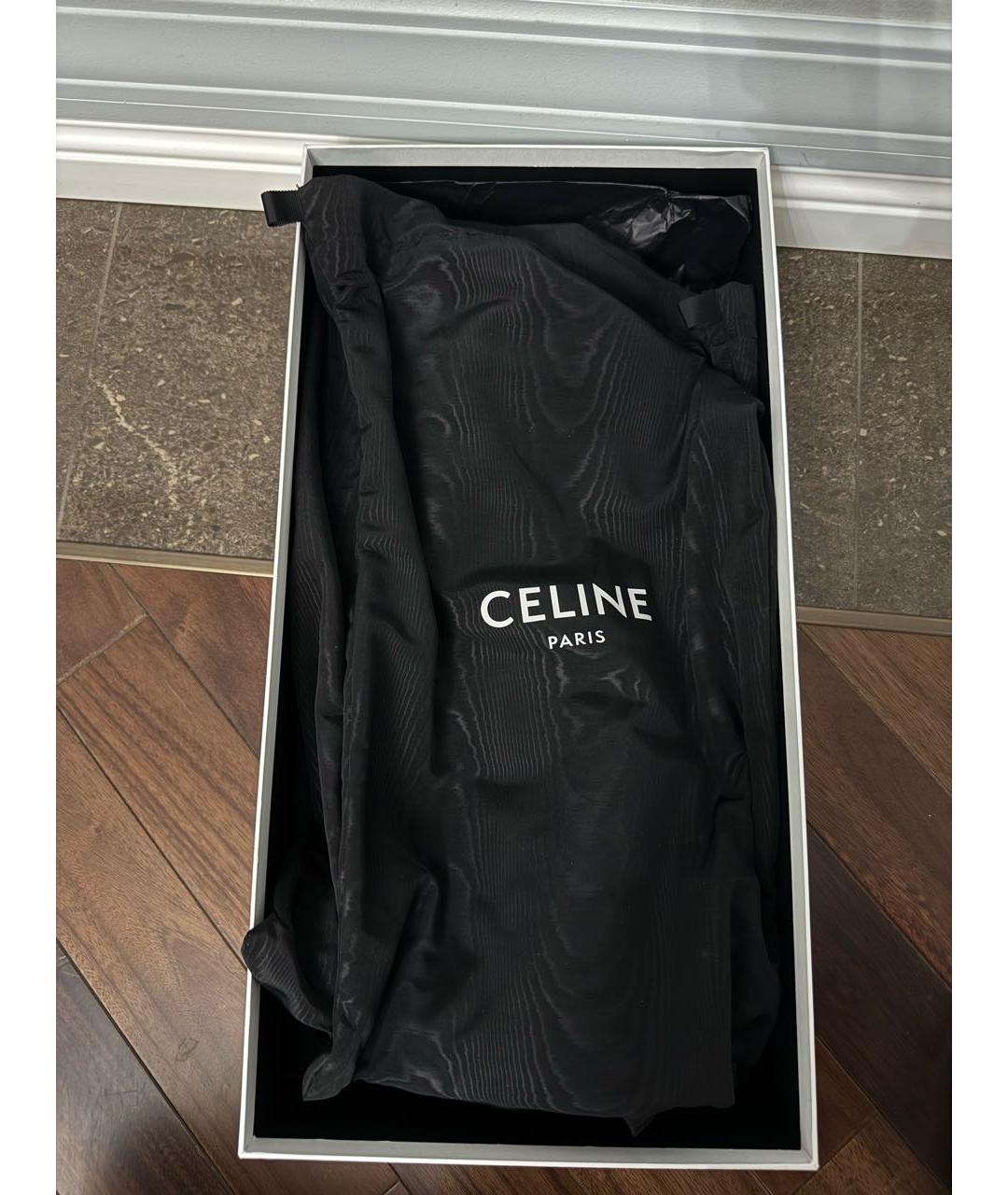 CELINE Коричневые кожаные сапоги, фото 3