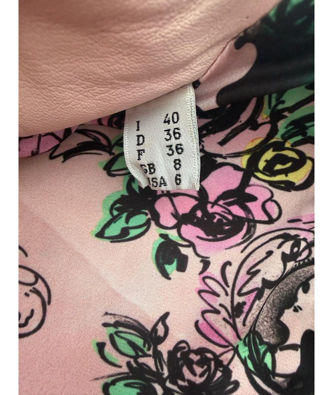 BOUTIQUE MOSCHINO Розовая кожаная куртка, фото 4