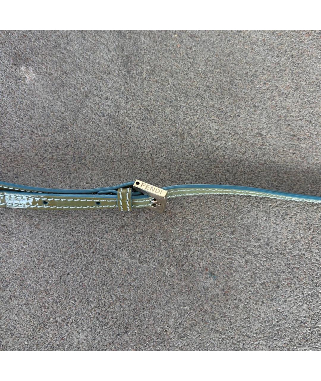 FENDI Голубая деним сумка через плечо, фото 6