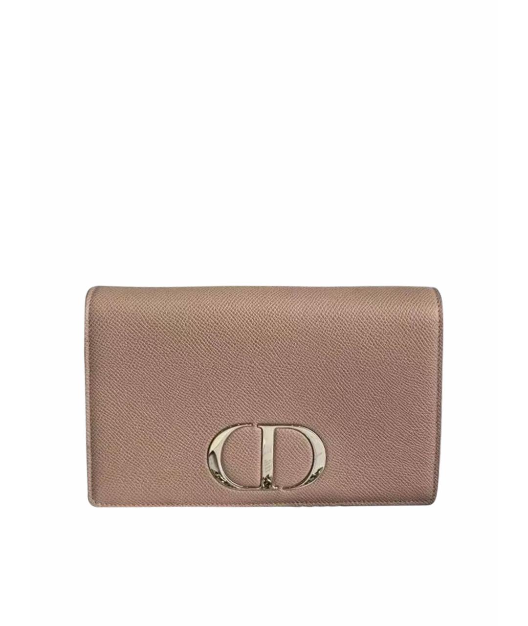 CHRISTIAN DIOR Розовая кожаная сумка через плечо, фото 1