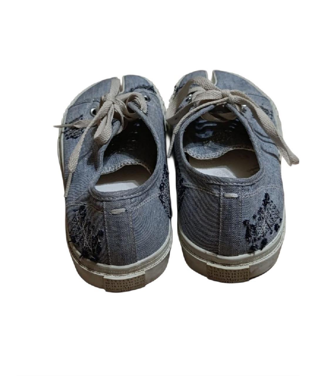 MAISON MARGIELA Синие текстильные кеды, фото 4