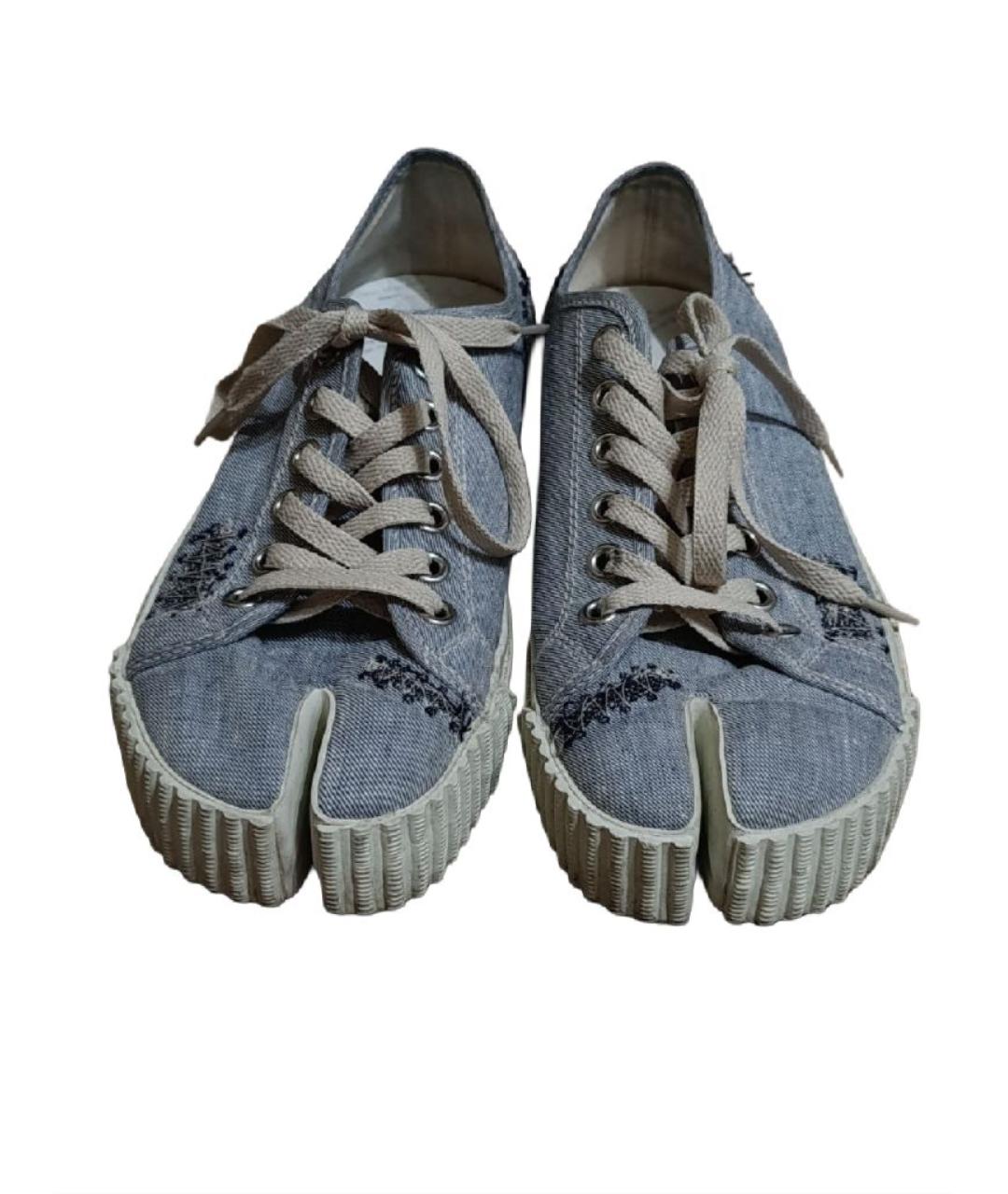 MAISON MARGIELA Синие текстильные кеды, фото 2