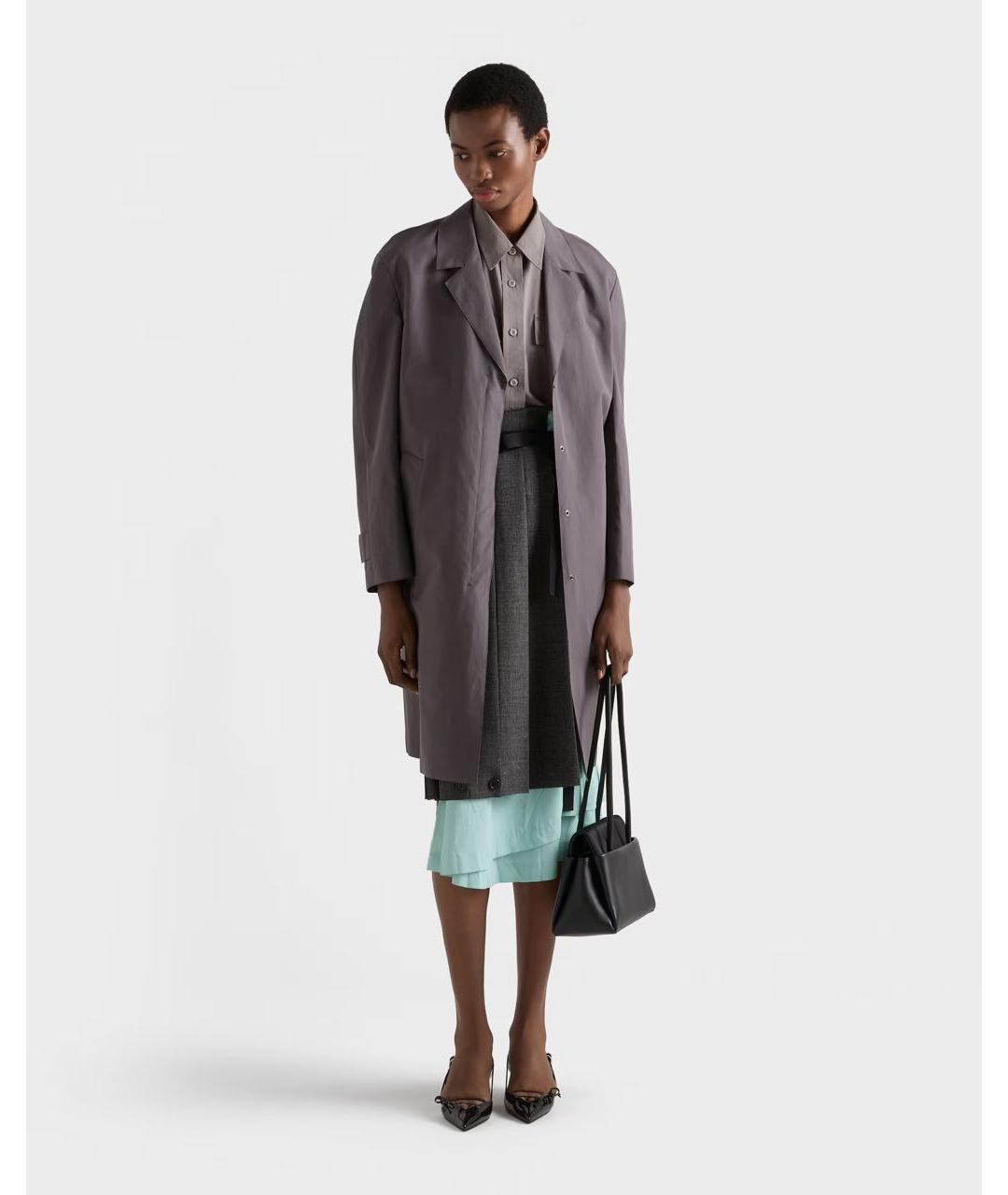 PRADA Серая юбка миди, фото 2