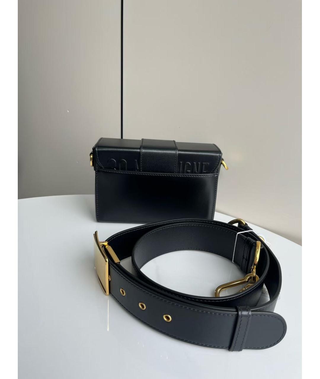 CHRISTIAN DIOR Черная кожаная сумка через плечо, фото 3