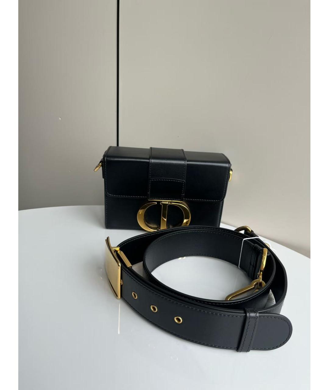 CHRISTIAN DIOR Черная кожаная сумка через плечо, фото 2