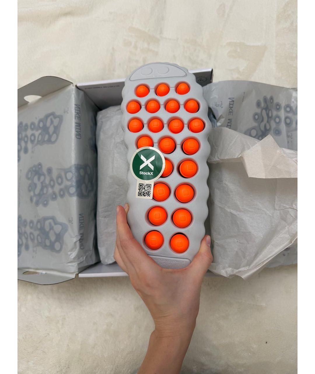 NIKE Серые резиновые шлепанцы, фото 3