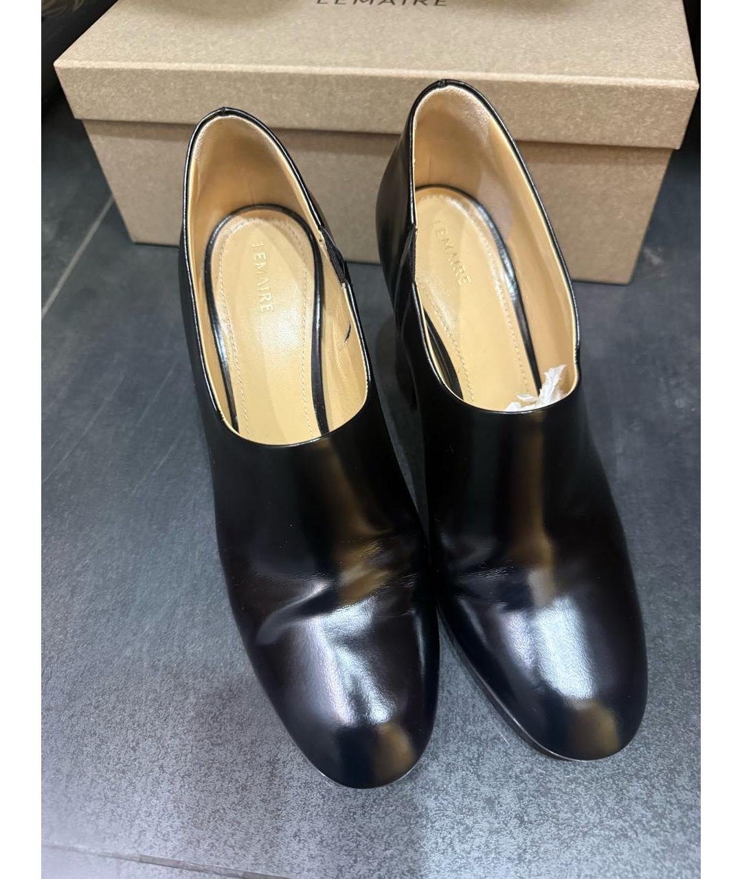 LEMAIRE Черные кожаные туфли, фото 3