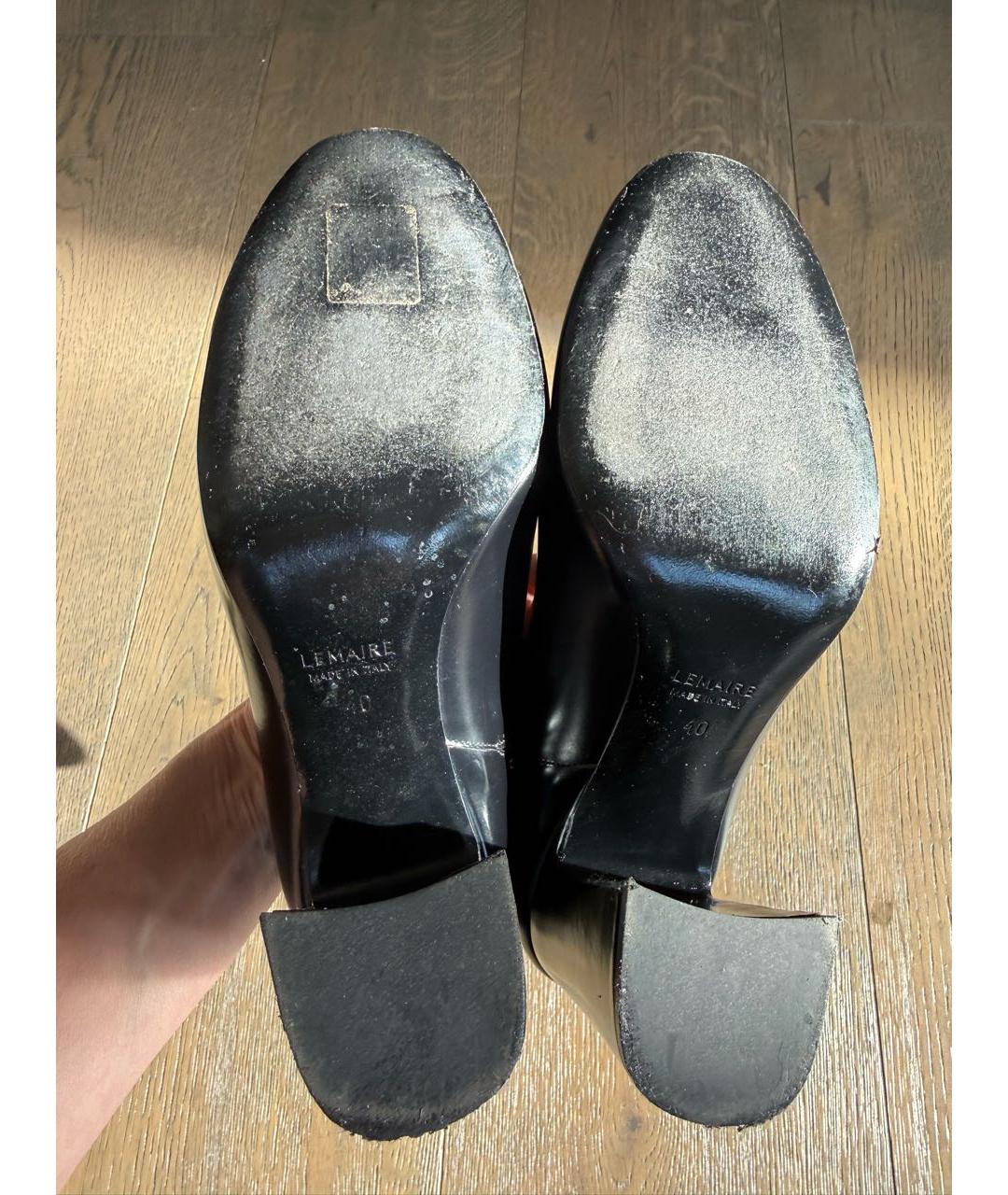 LEMAIRE Черные кожаные туфли, фото 5