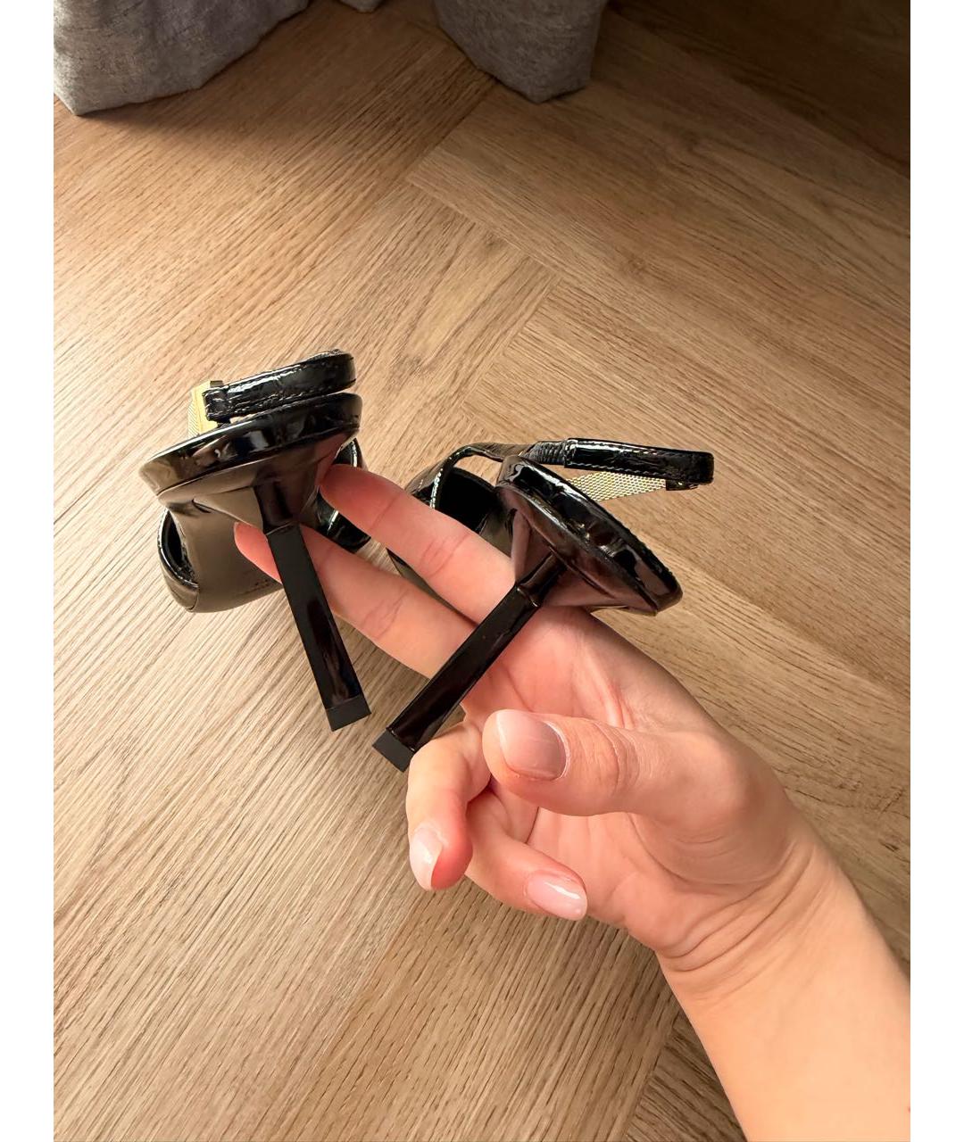 SAINT LAURENT Черные туфли из лакированной кожи, фото 4