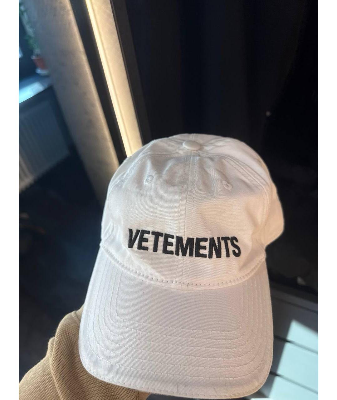 VETEMENTS Белая хлопковая кепка/бейсболка, фото 3