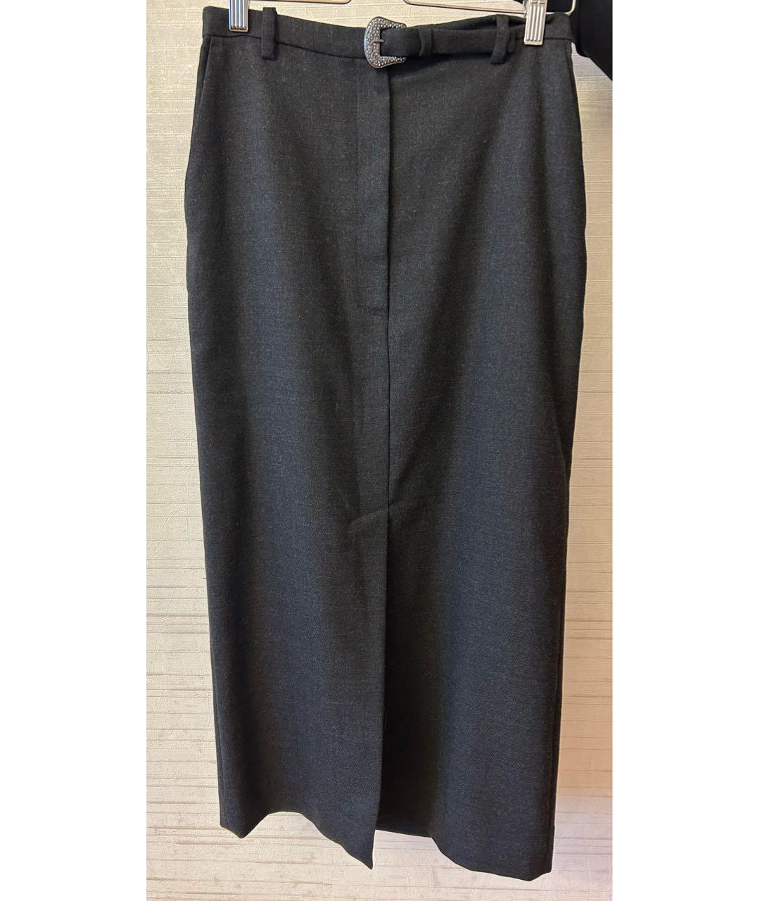 SANDRO Серая полиэстеровая юбка макси, фото 5