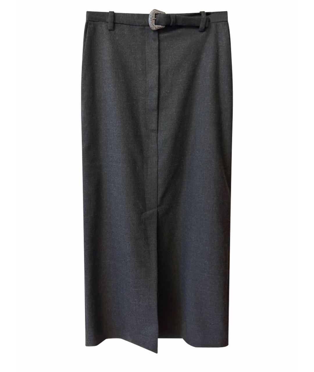 SANDRO Серая полиэстеровая юбка макси, фото 1
