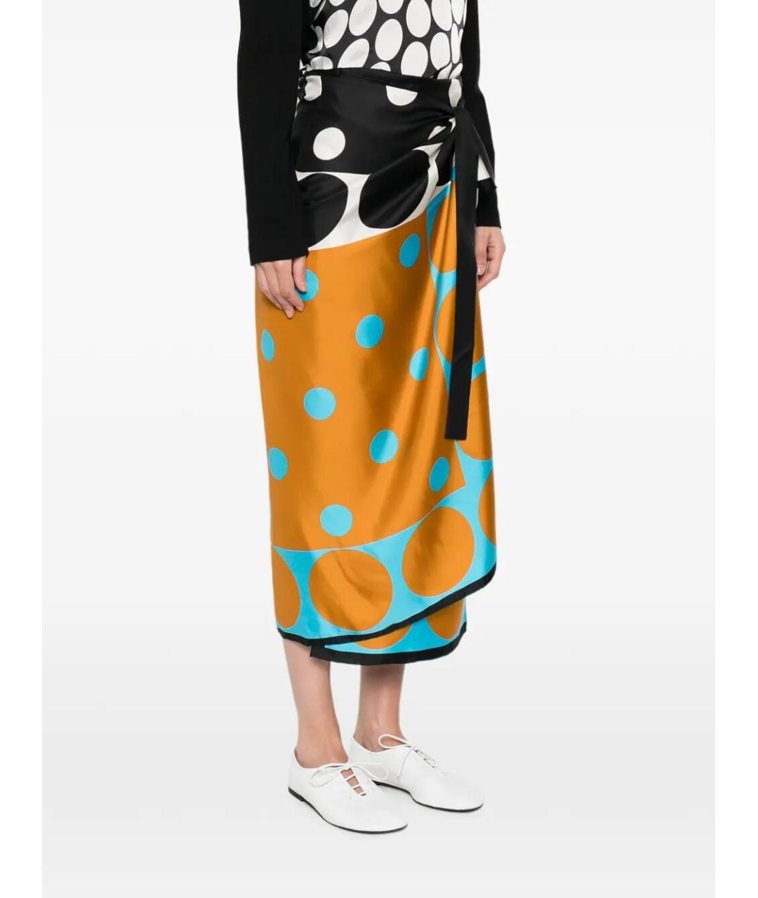 DRIES VAN NOTEN Мульти шелковая юбка миди, фото 5
