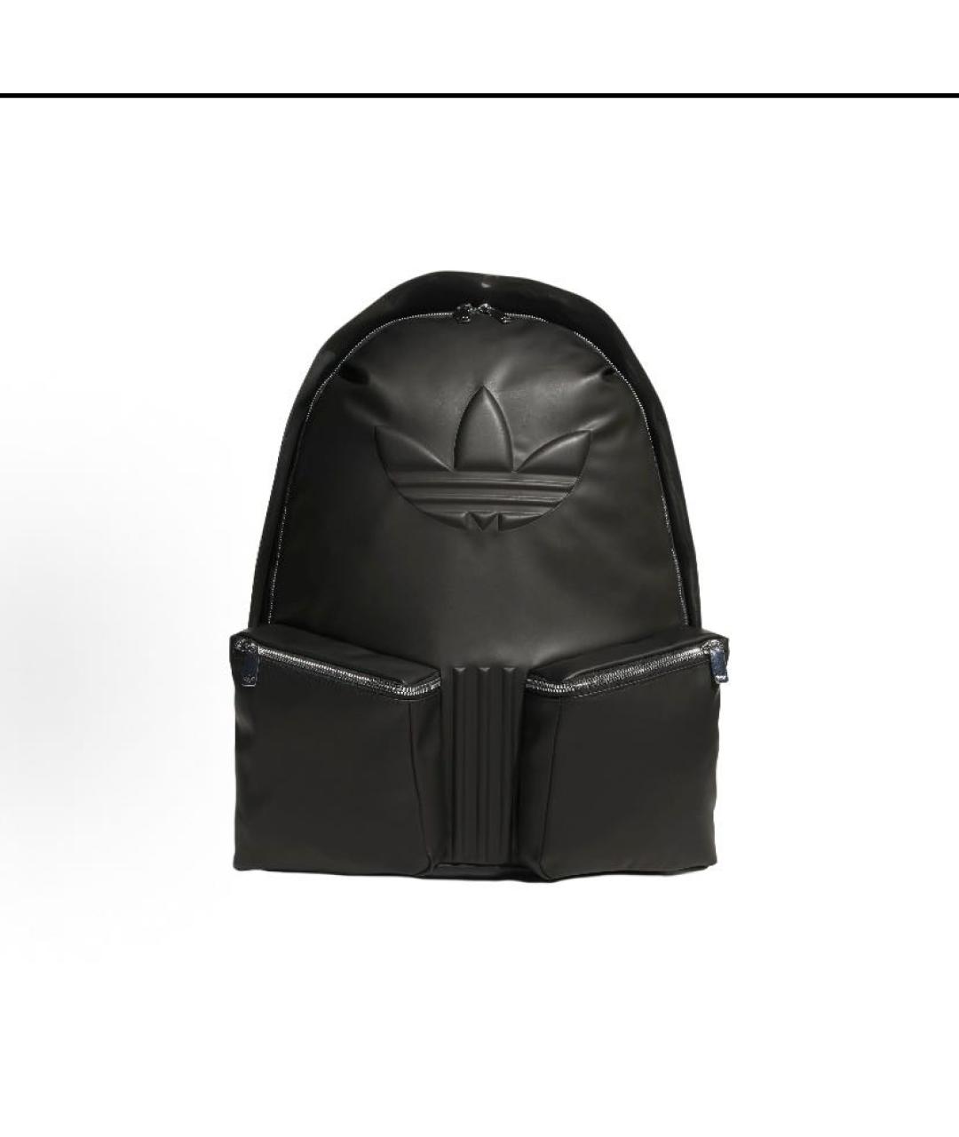 ADIDAS Черный рюкзак из искусственной кожи, фото 5