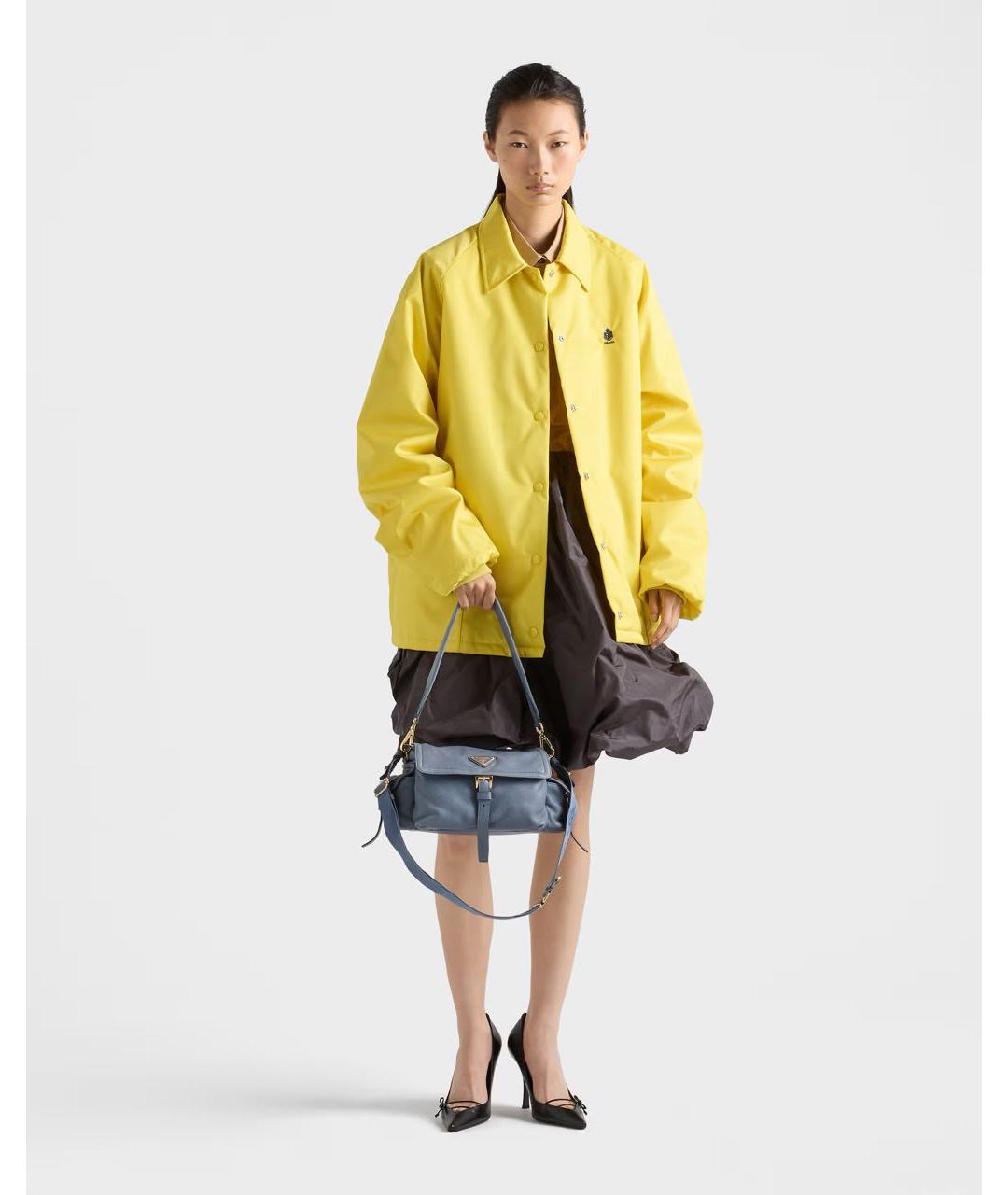 PRADA Синяя кожаная сумка через плечо, фото 2