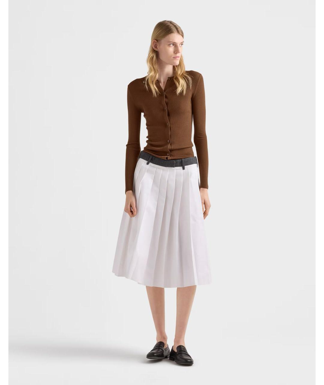 PRADA Коричневый шерстяной кардиган, фото 2