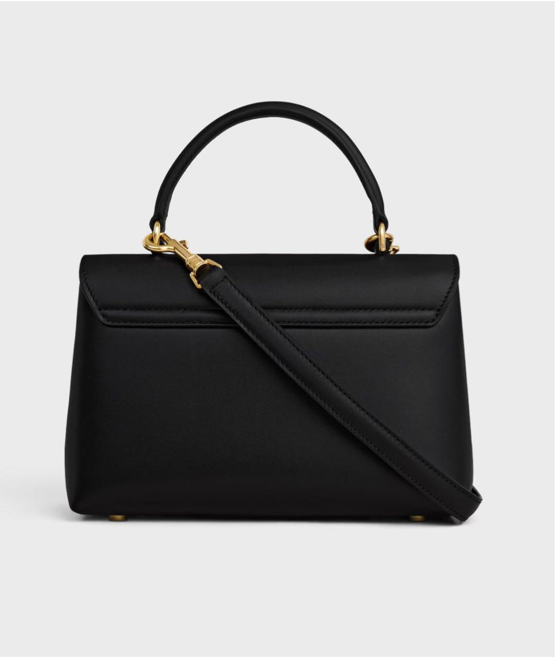 CELINE Черная кожаная сумка с короткими ручками, фото 3