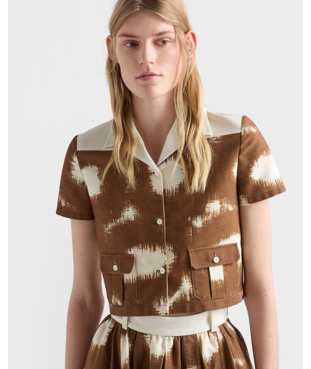 PRADA Коричневая рубашка, фото 3