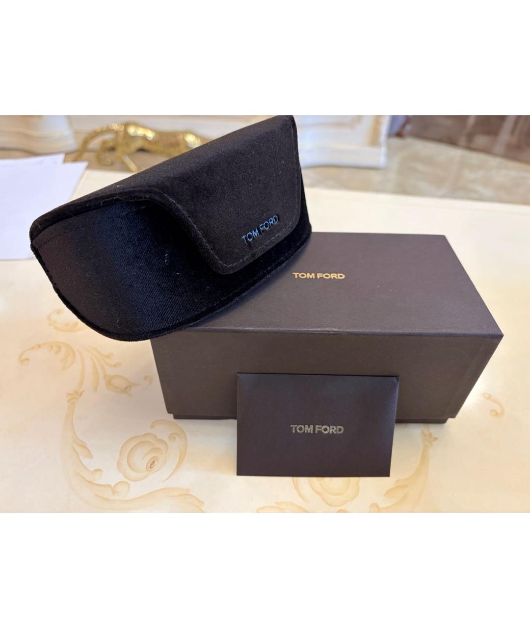 TOM FORD Черные пластиковые солнцезащитные очки, фото 5