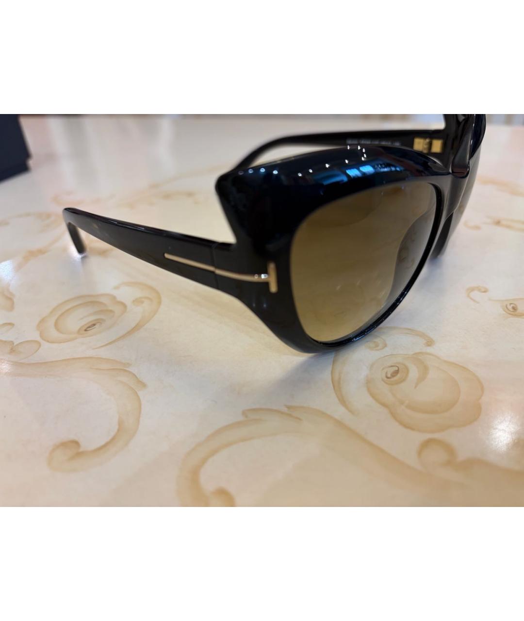 TOM FORD Черные пластиковые солнцезащитные очки, фото 3