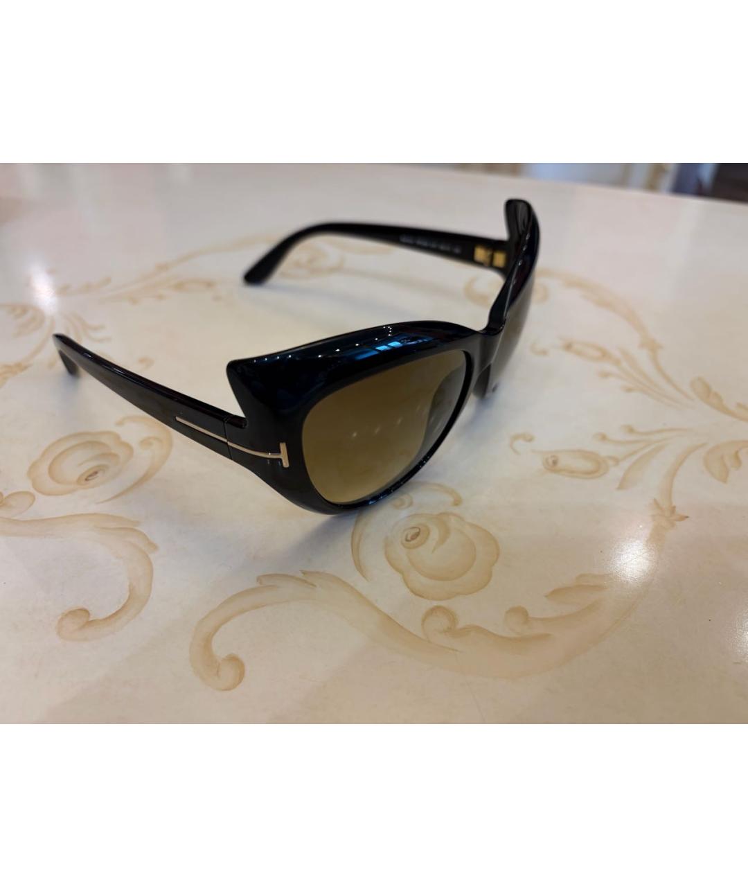 TOM FORD Черные пластиковые солнцезащитные очки, фото 2