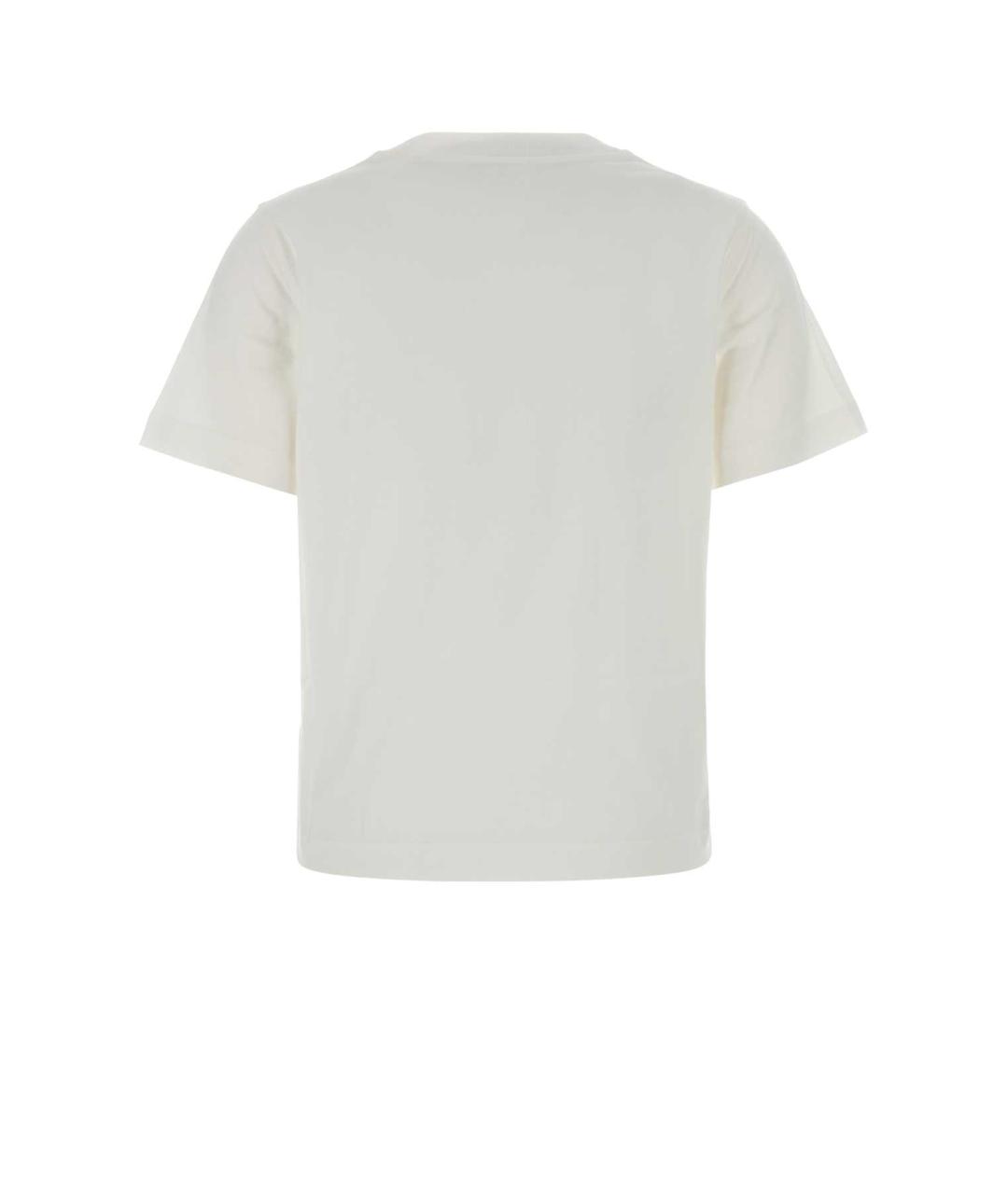 BURBERRY Белая хлопковая футболка, фото 2