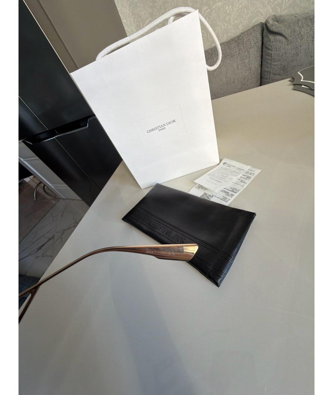 CHRISTIAN DIOR Коричневые пластиковые солнцезащитные очки, фото 3