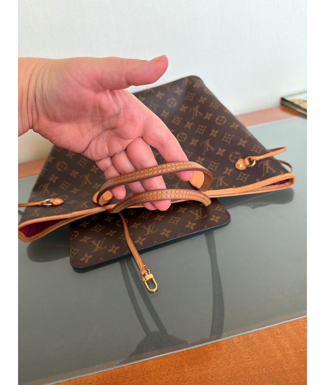 LOUIS VUITTON Коричневая сумка тоут, фото 7