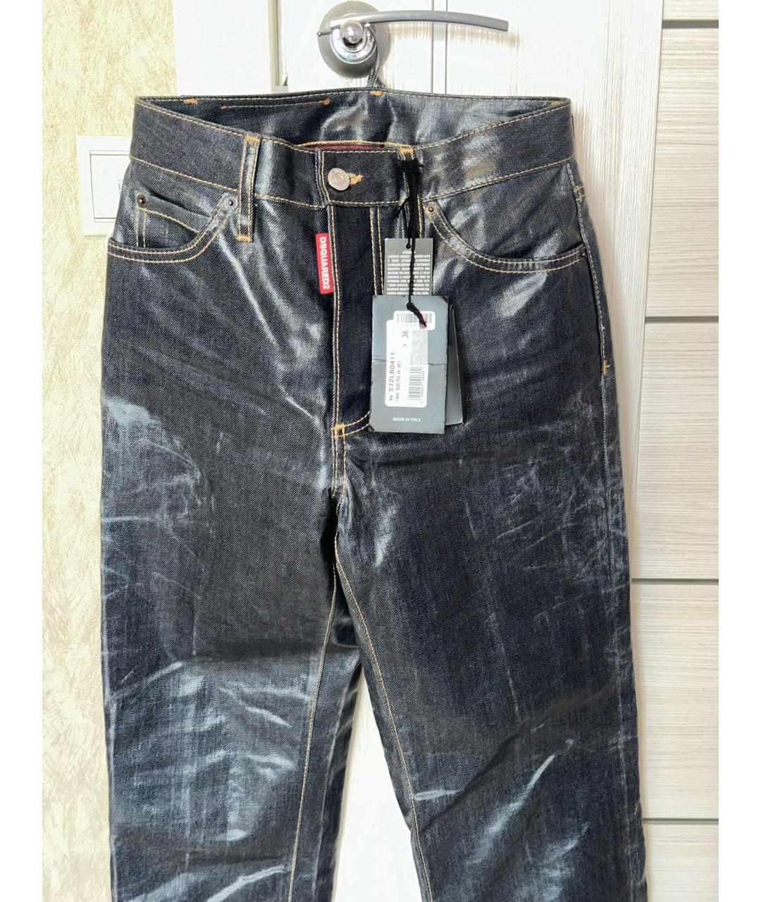 DSQUARED2 Темно-синие прямые джинсы, фото 5