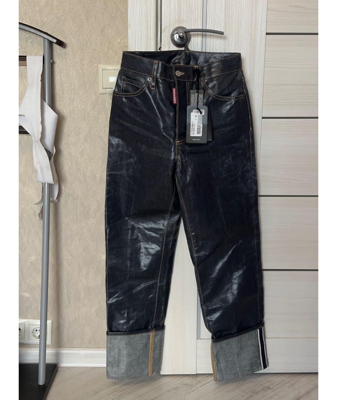 DSQUARED2 Темно-синие прямые джинсы, фото 8