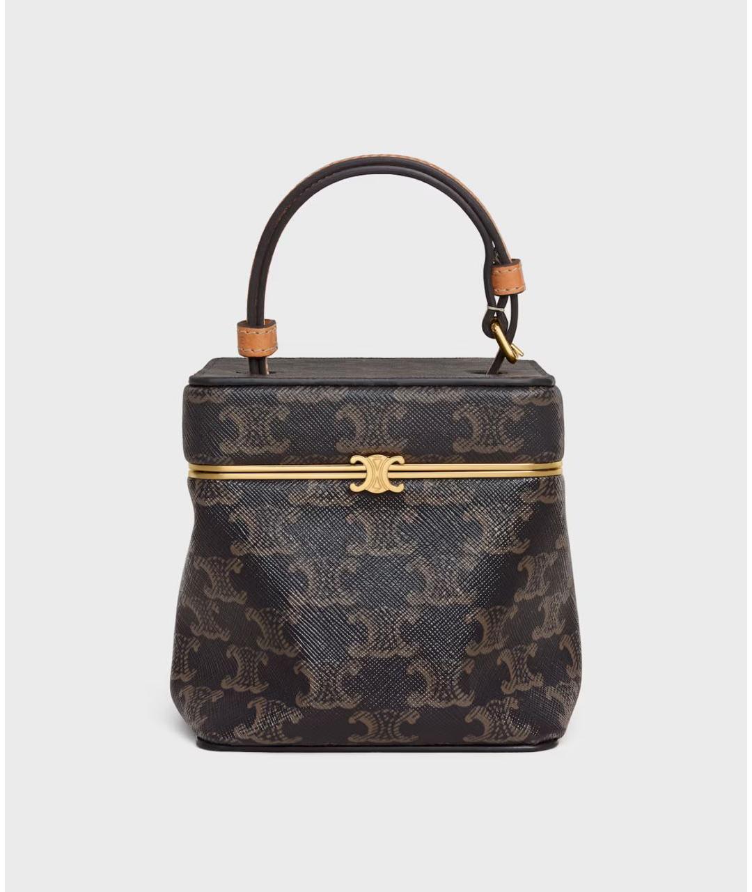 CELINE Коричневая сумка с короткими ручками, фото 5