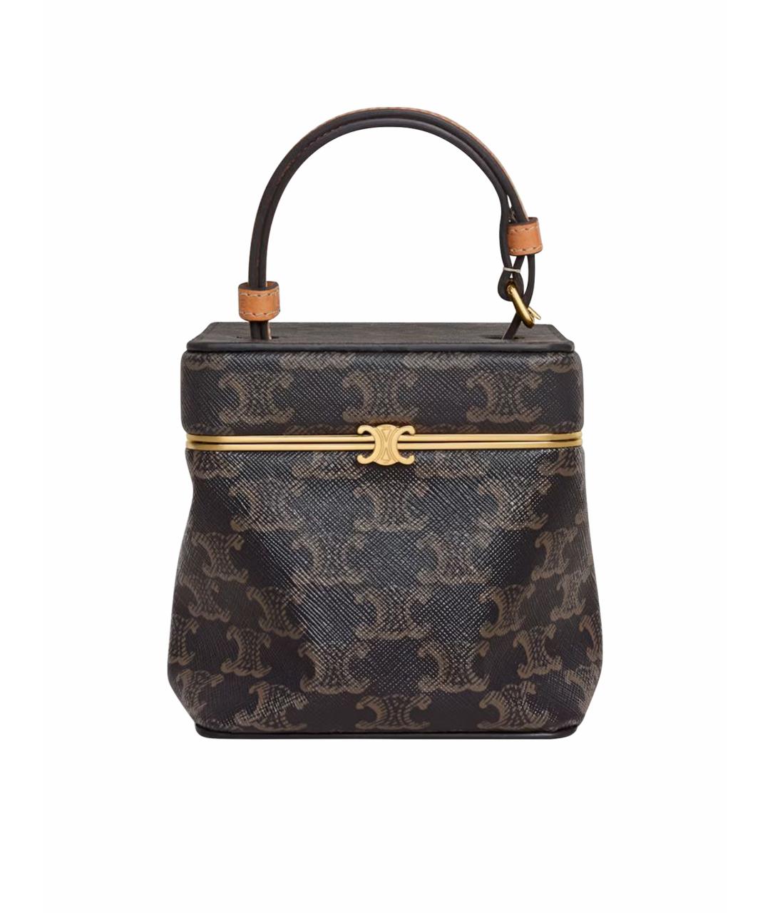 CELINE Коричневая сумка с короткими ручками, фото 1