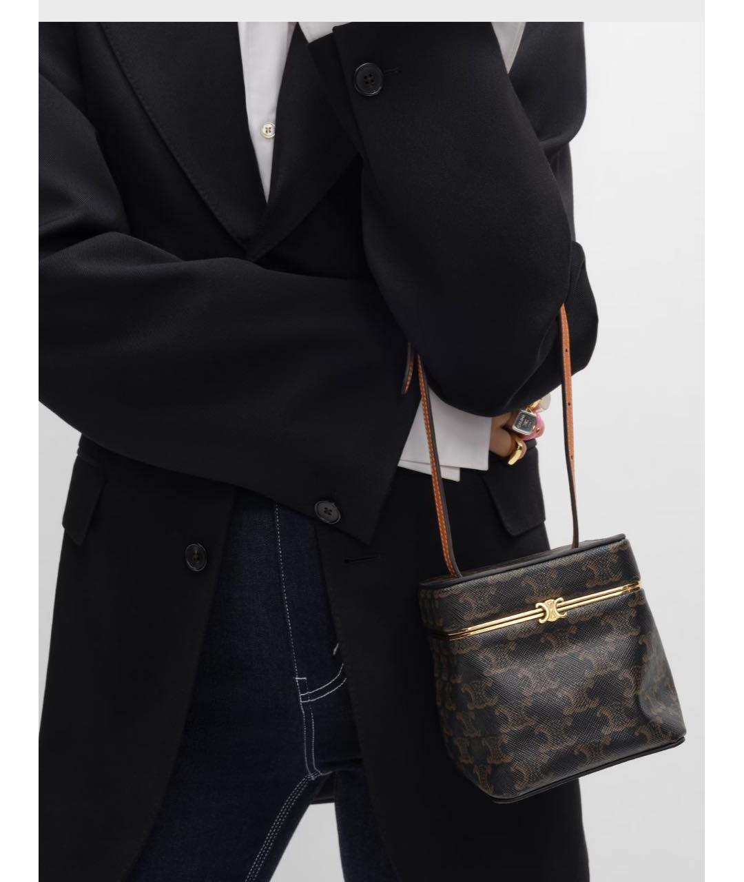 CELINE Коричневая сумка с короткими ручками, фото 3