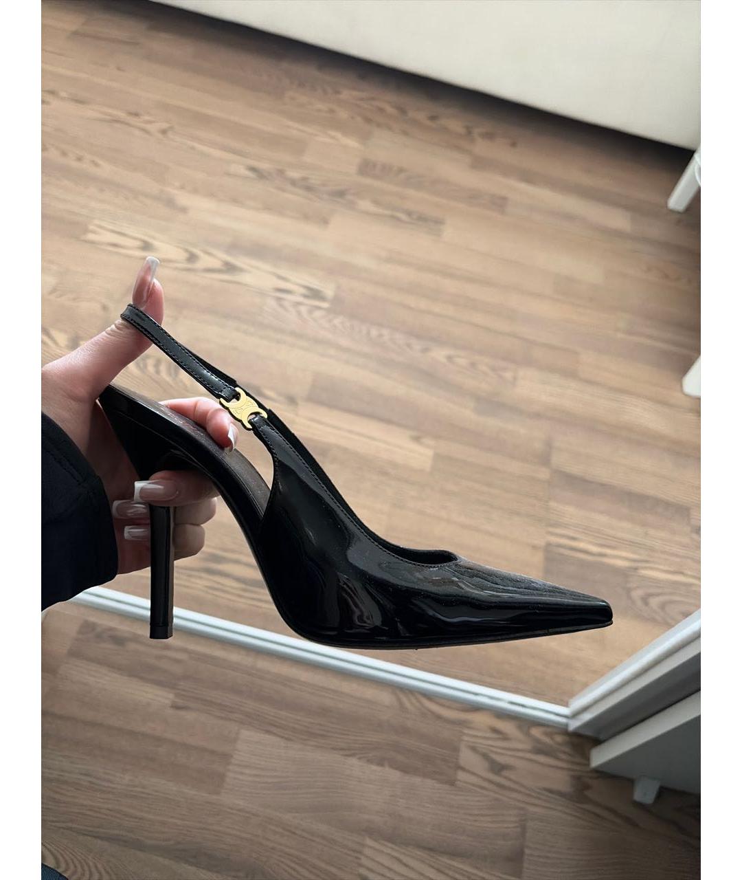 CELINE Черные туфли из лакированной кожи, фото 2