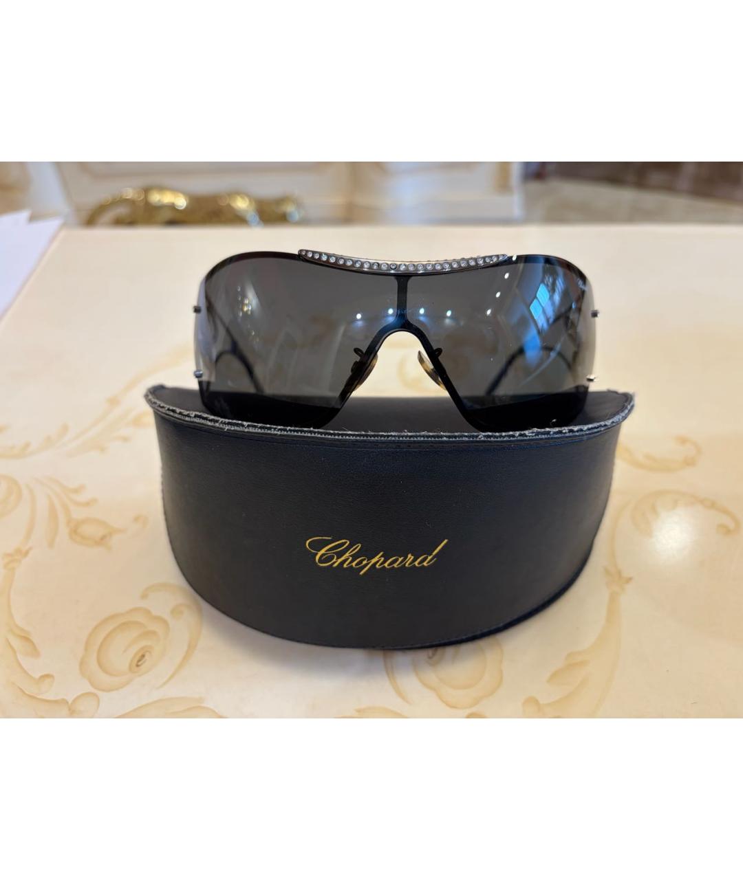 CHOPARD Черные металлические солнцезащитные очки, фото 5